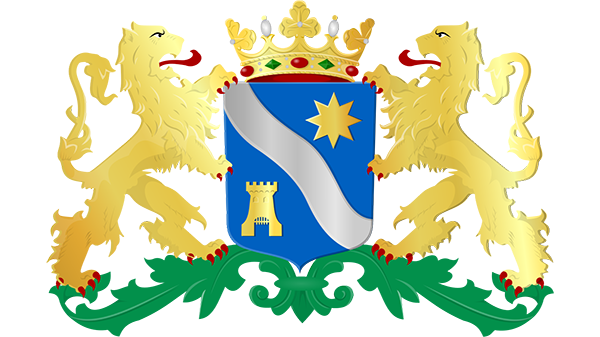 Wapen gemeente Alphen aan den Rijn - in kleur op transparante achtergrond - 600 * 337 pixels 
